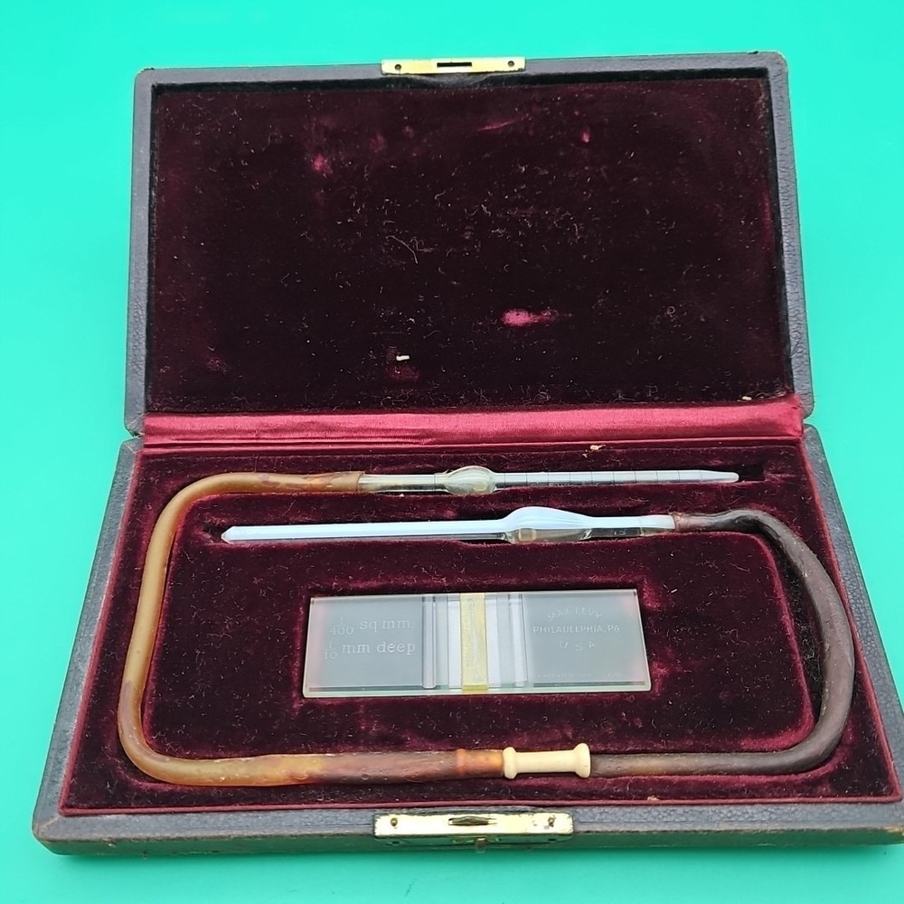 Antique 1920's Americanβ Standard Haemacytometer Levy Hausser Counting Chamber